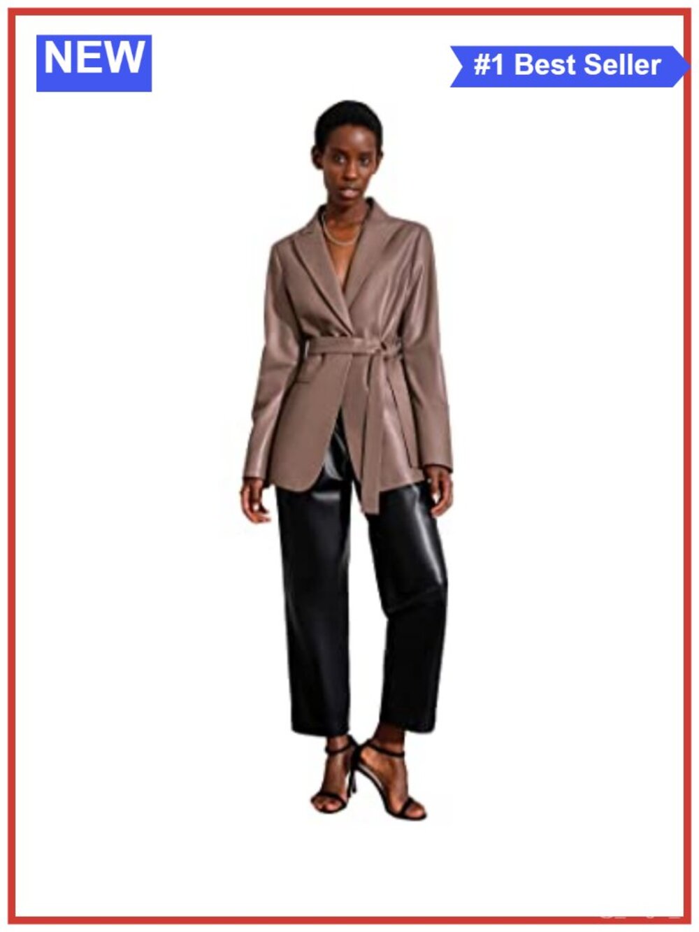 Genuine Lambskin Leather Blazer Oversized Button Jacket Coat
